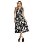 SHE & SKY SHE & SKY SMOCKED WAIST FRONT ZIP MIDI DRESS SY8082