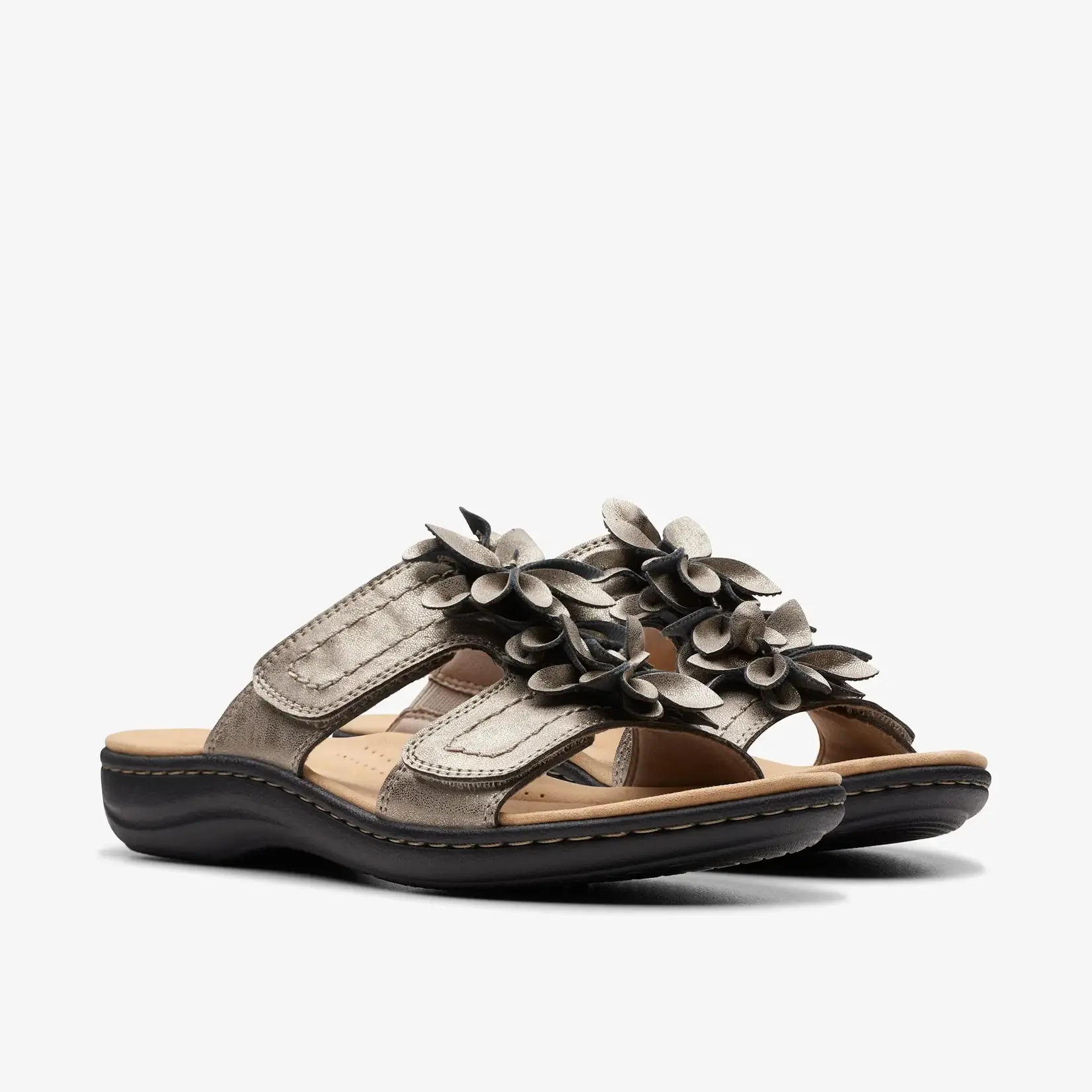 CLARKS CLARKS FLORAL SLIDES LAURIEANN MIST 26178058