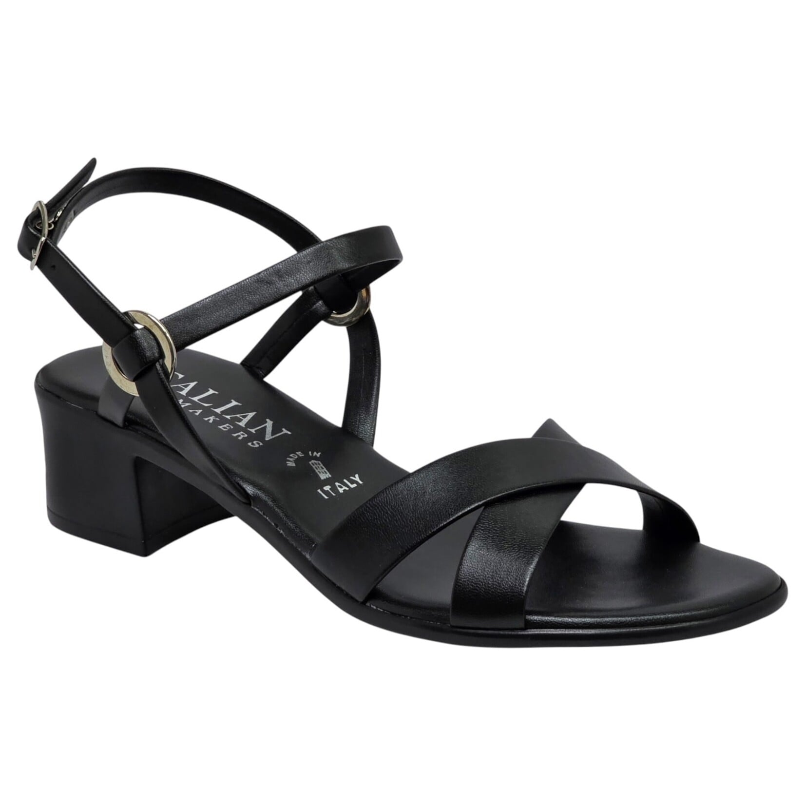 ITALIAN SHOEMAKERS ITALIAN CROSS BAND SLINGBACK BLOCK HEEL KRISTAL