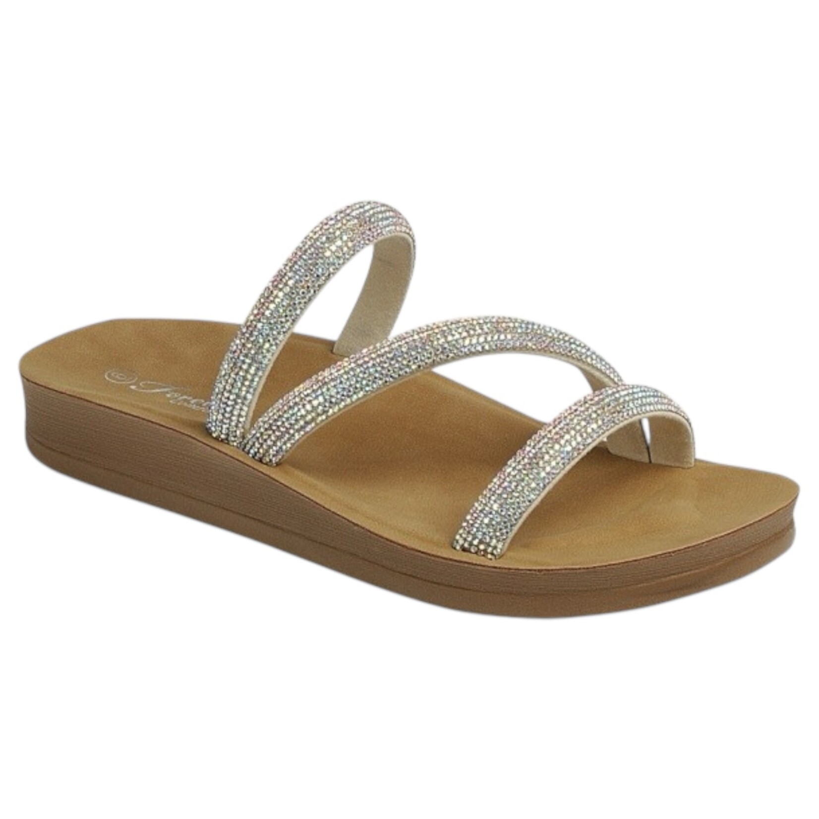FOREVER FOREVER RHINESTONE 3 BAND SLIPPER RECOMMEND-6