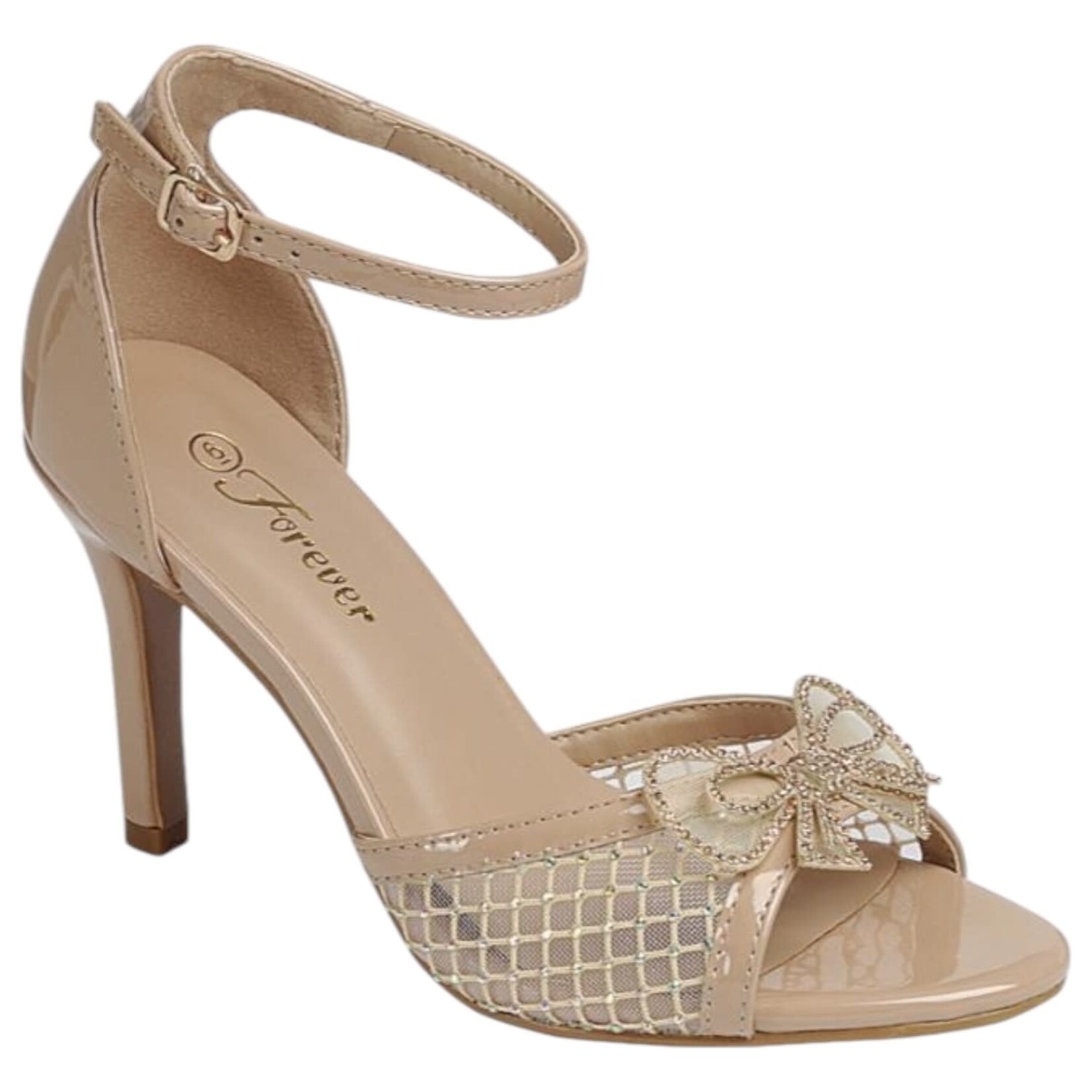 FOREVER FOREVER MESH BOW HEEL GAME-48
