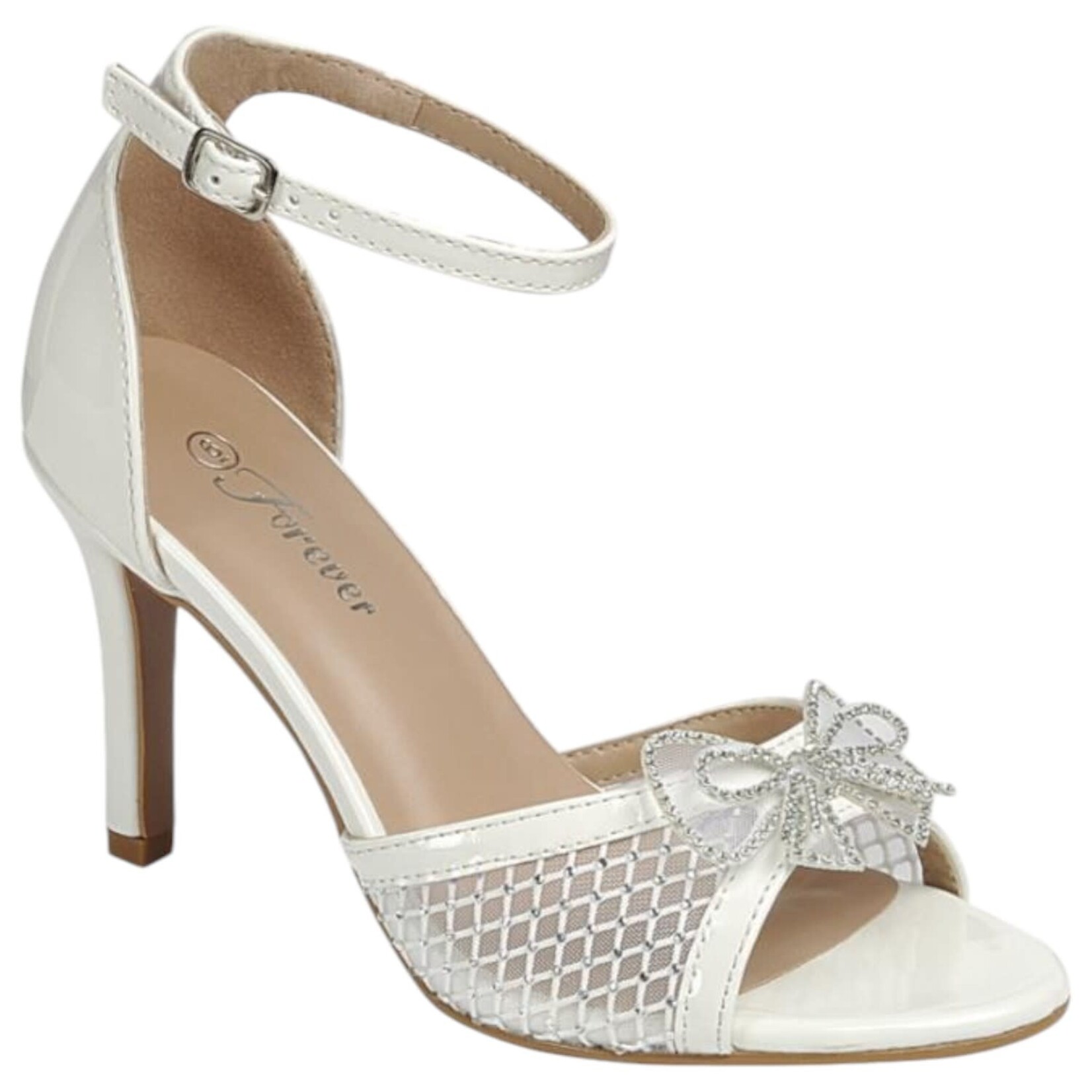 FOREVER FOREVER MESH BOW HEEL GAME-48