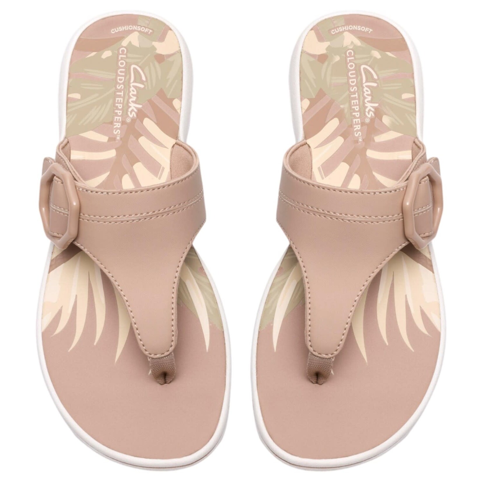CLARKS CLARKS HEXAGONAL BUCKLE THONG SLIPPER BREEZE COVE 26186798
