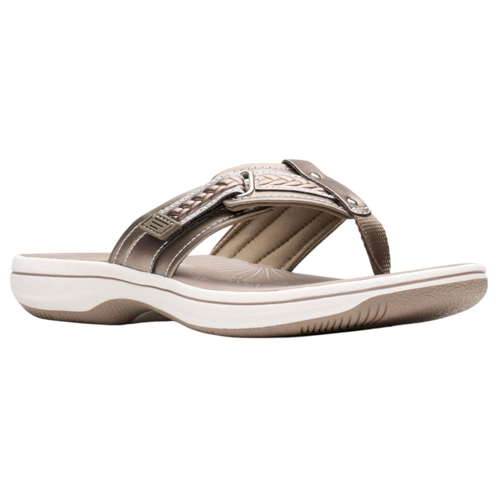CLARKS CLARKS BRAIDED THONG SLIPPER BREEZEY SUN 26182245