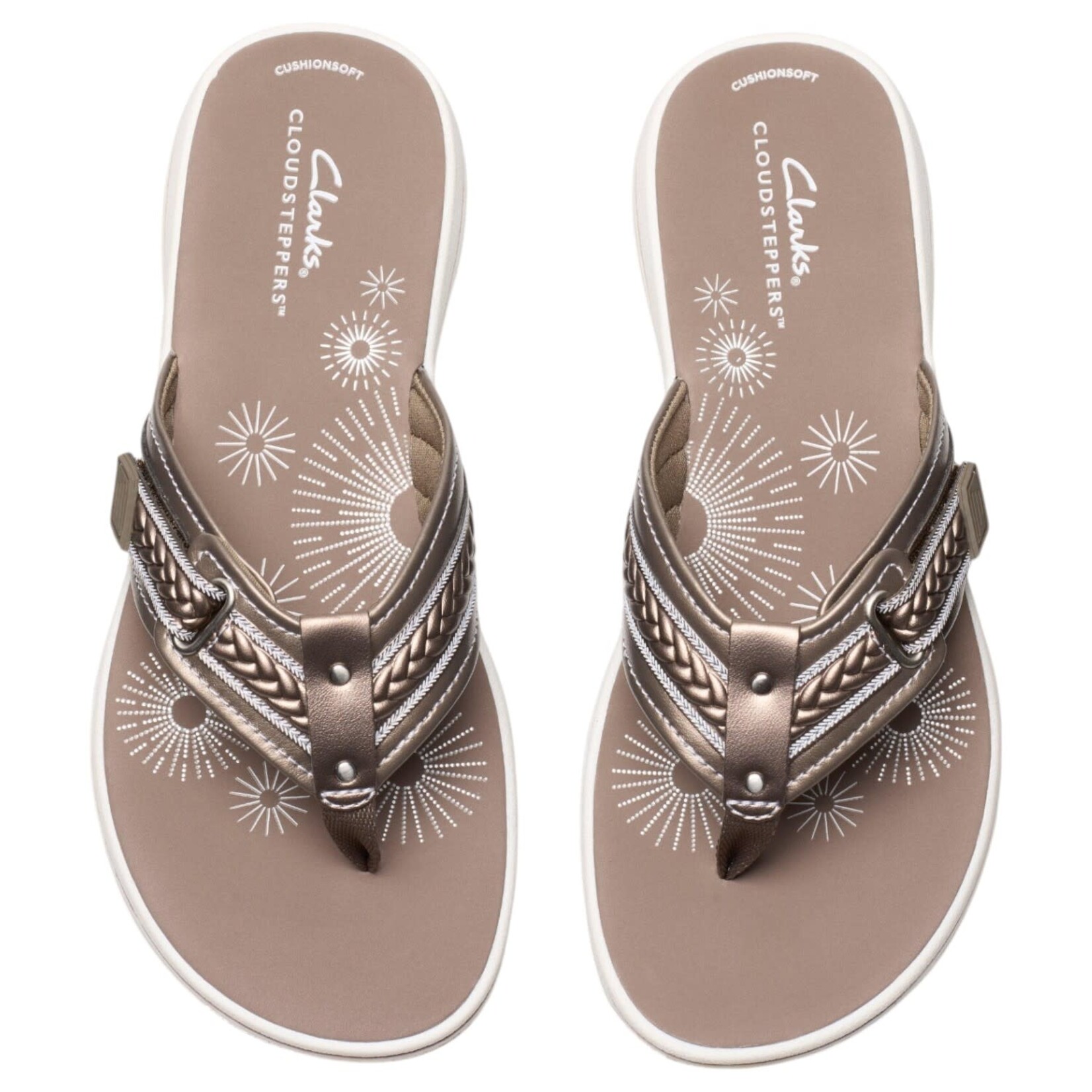 CLARKS CLARKS BRAIDED THONG SLIPPER BREEZEY SUN 26182245
