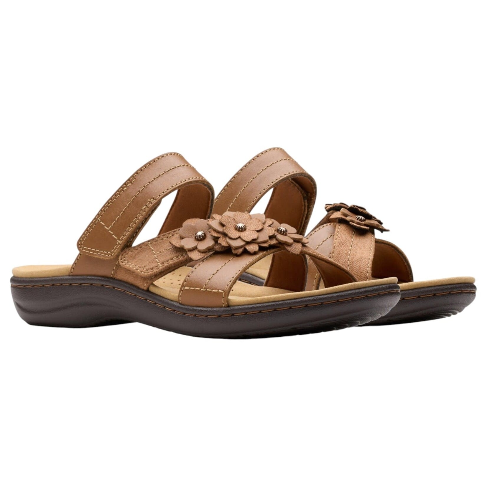 CLARKS CLARKS FLOWER DETAIL VELCRO SLIPPER LAURIEANN ROSE 26183577