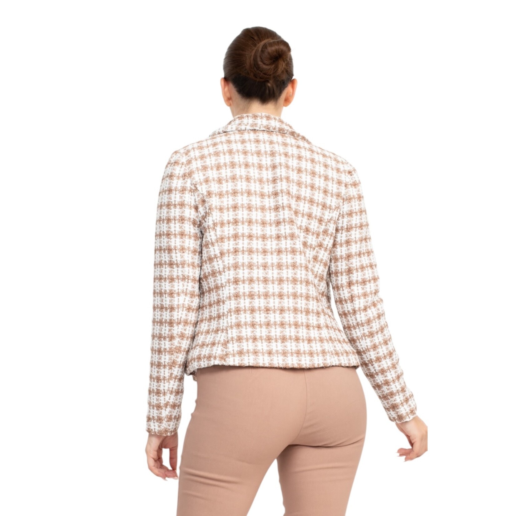 IRIS IRIS TWEED PLAID BUTTONED JACKET HMJ21056