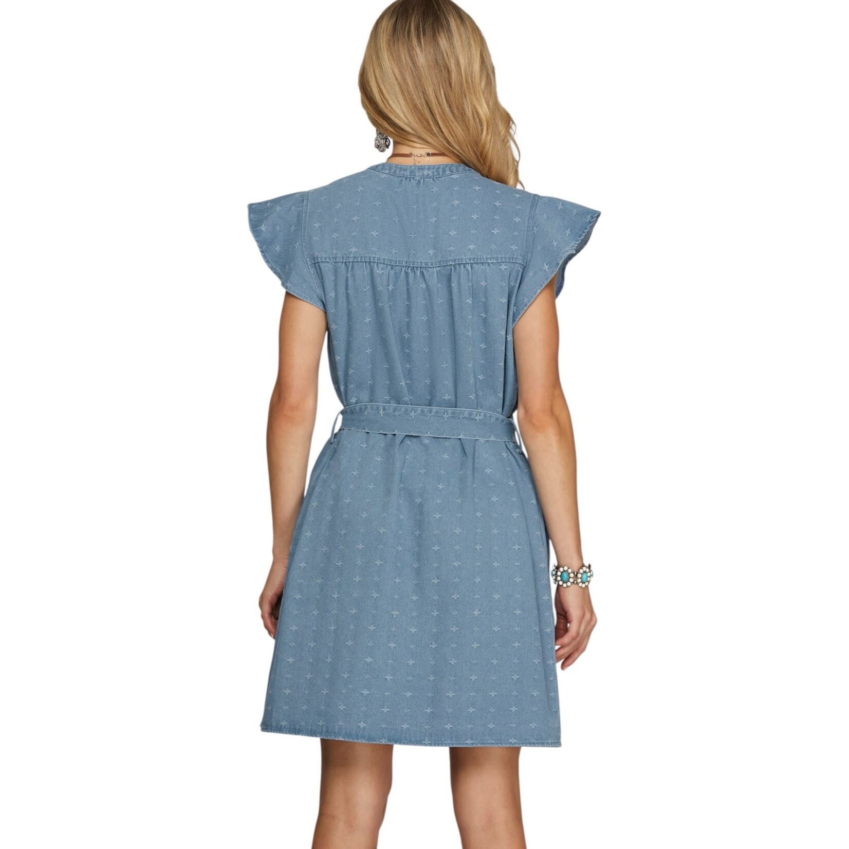 SHE & SKY SHE & SKY CAP SLEEVE KNEE LENGTH DRESS SY7919
