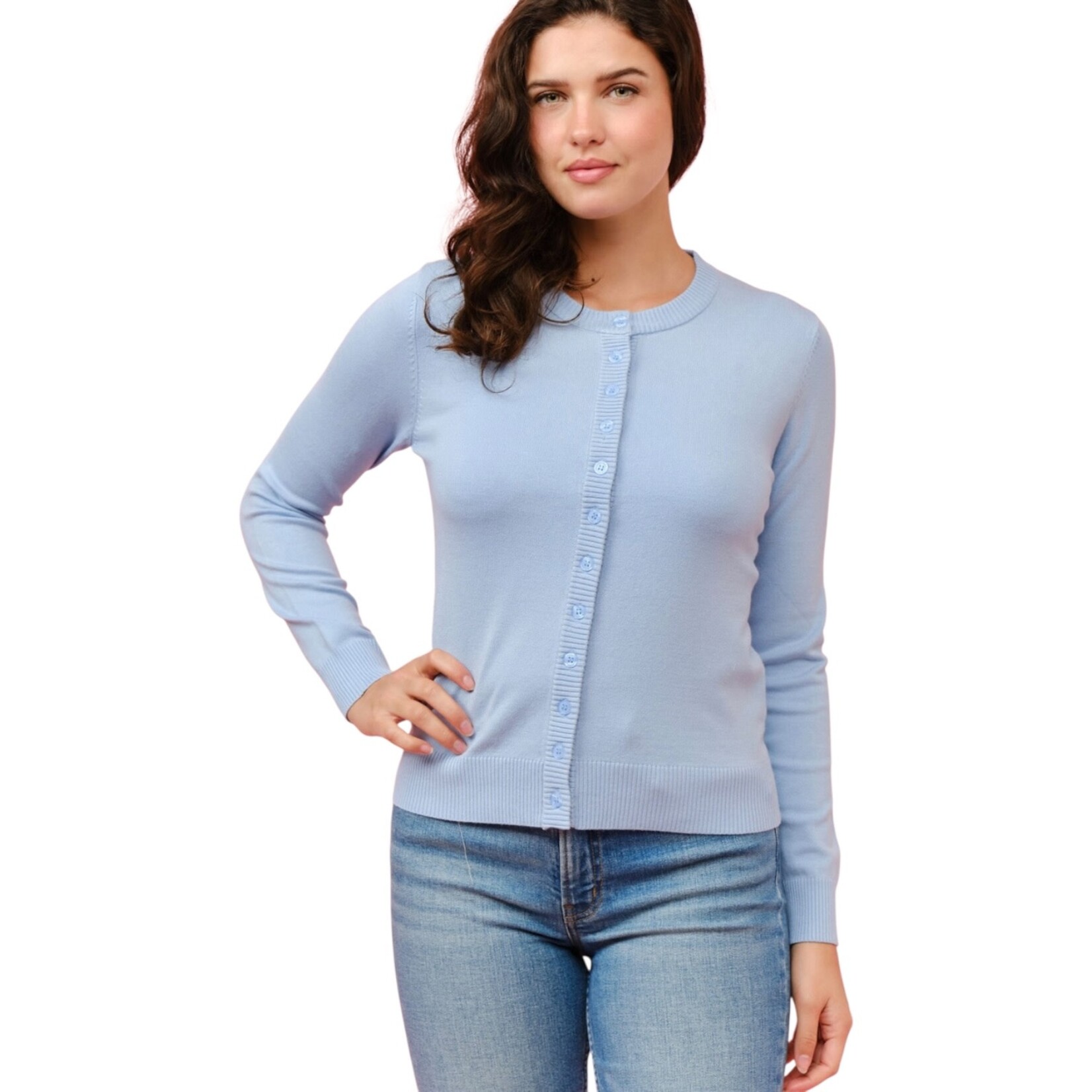 CIELO CIELO CREW NECK CARDIGAN SW243