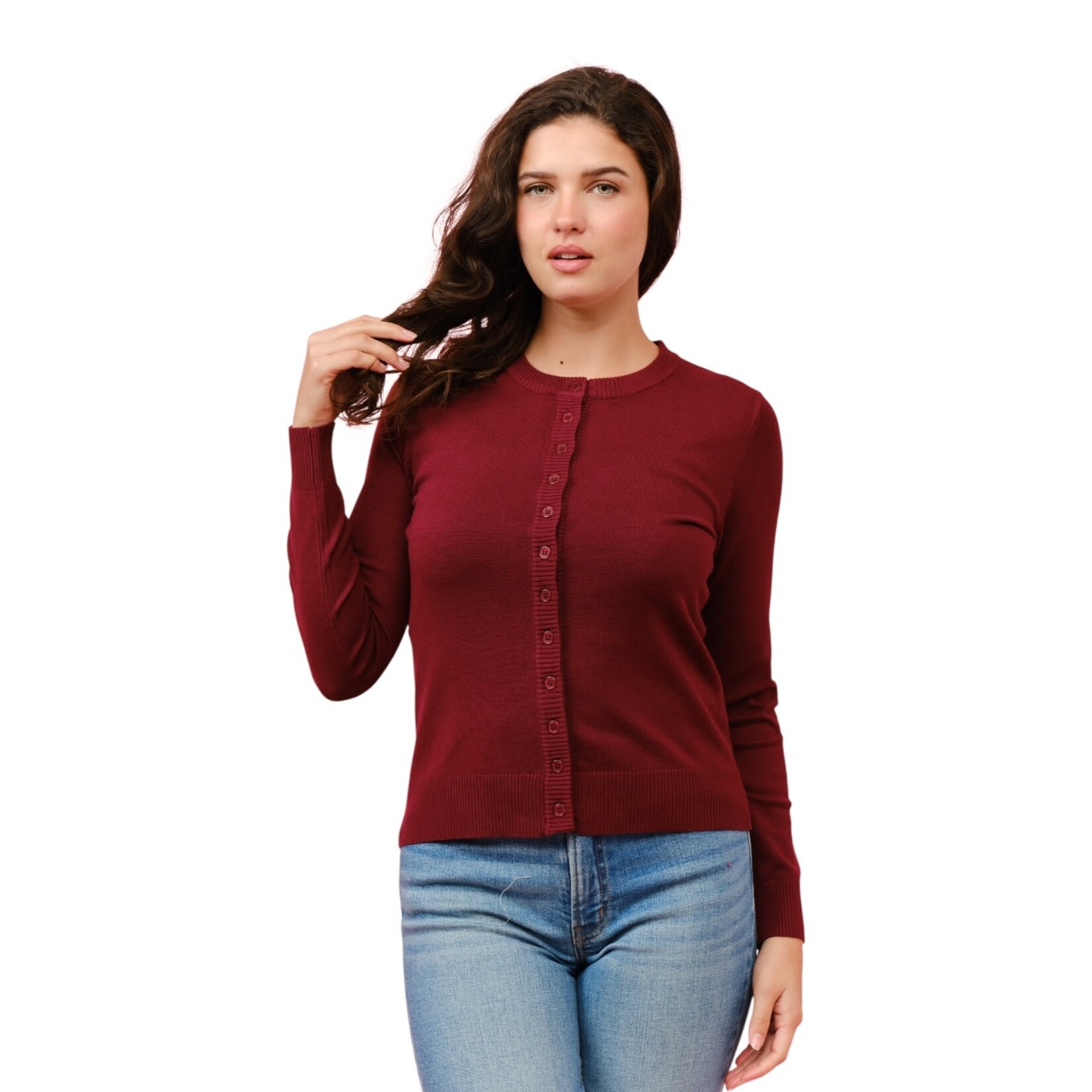 CIELO CIELO CREW NECK CARDIGAN SW243