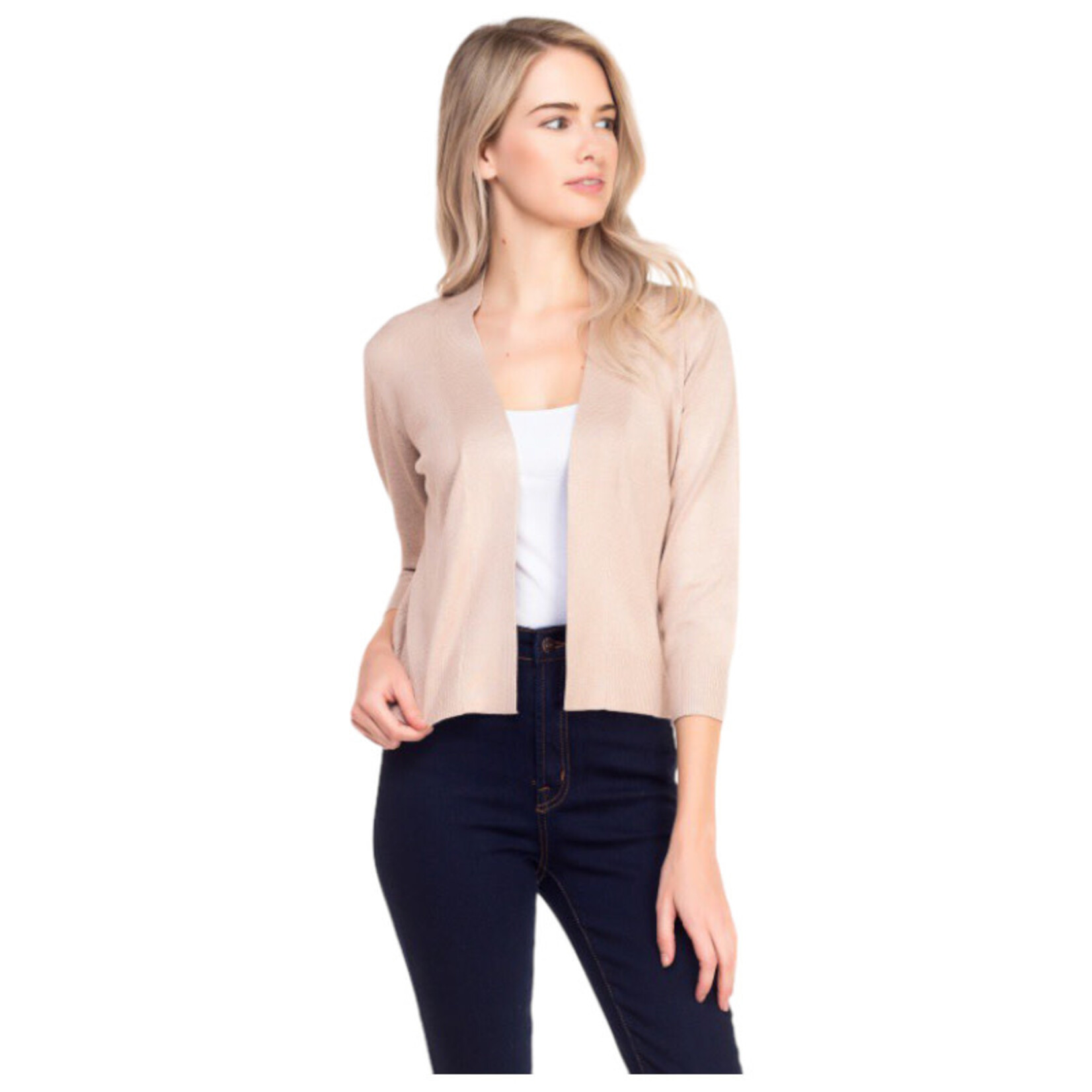 CIELO CIELO 3/4 SLEEVE CROP BOLERO SW620