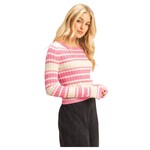 HYFVE HYFVE HORIZONTAL STRIPE ROUND NECK SWEATER HF25E811