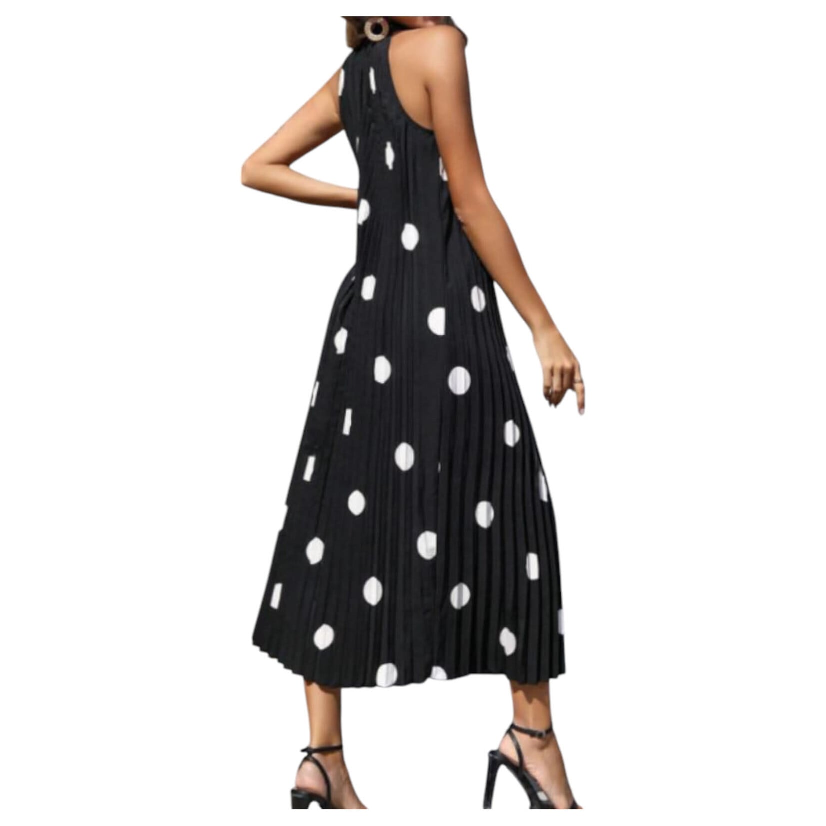 MISS KELLY MISS KELLY SLEEVE LESS PLEATED DRESS SD5507