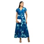 MISS KELLY MISS KELLY CAP SLEEVE BELTED PLEAT DRESS SD5368