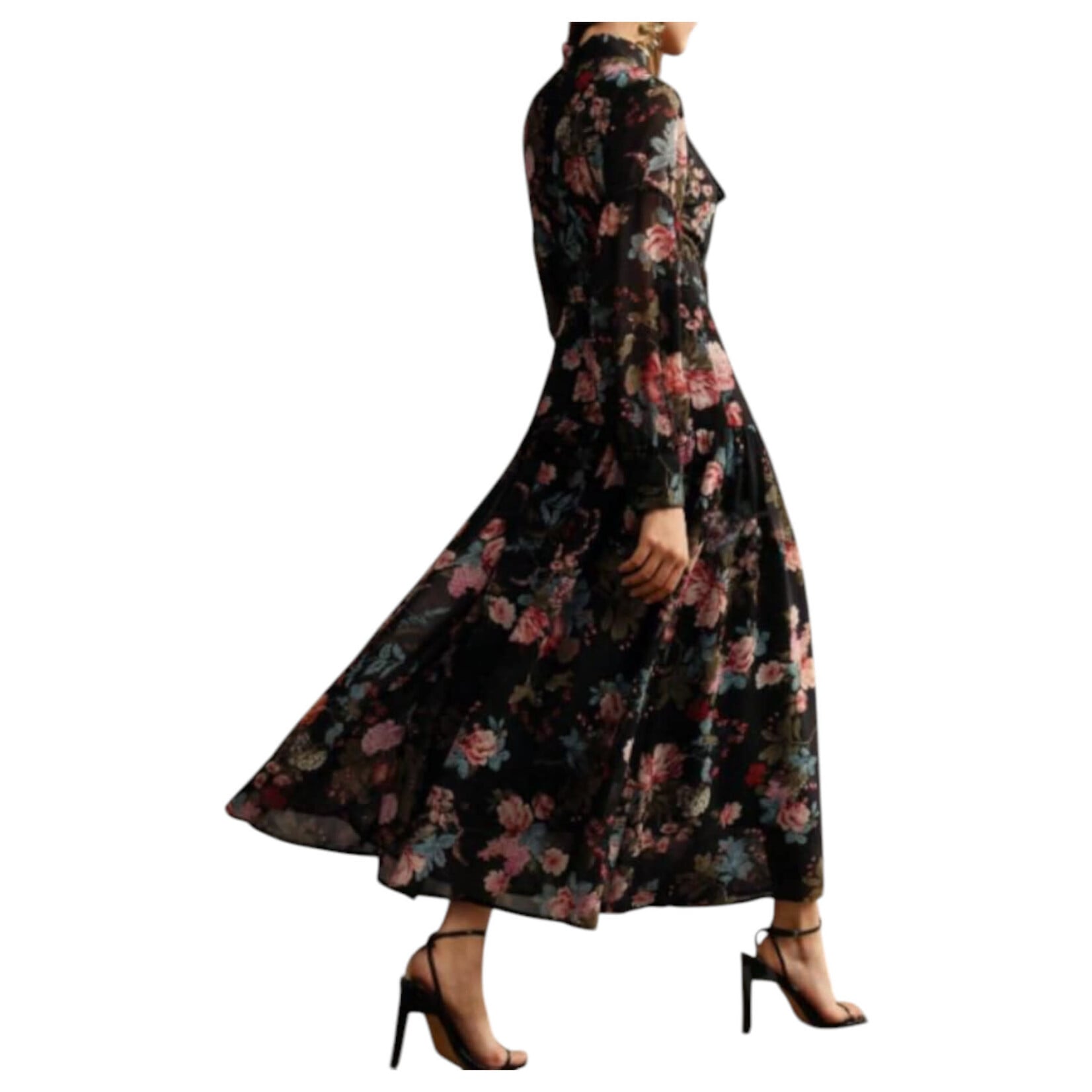 MISS KELLY MISS KELLY LONG SLEEVE FLORAL DRESS SD5539