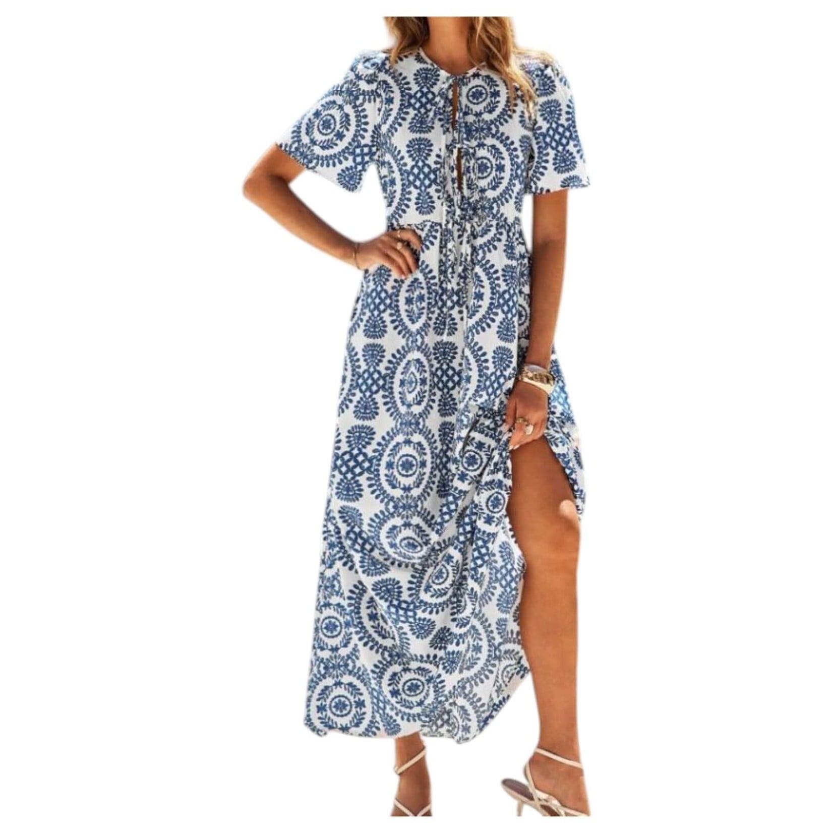 MISS KELLY MISS KELLY SHORT SLEEVE MAXI DRESS SD5681