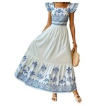 MISS KELLY MISS KELLY RUFFLE CAP SLEEVE MAXI DRESS SD5719
