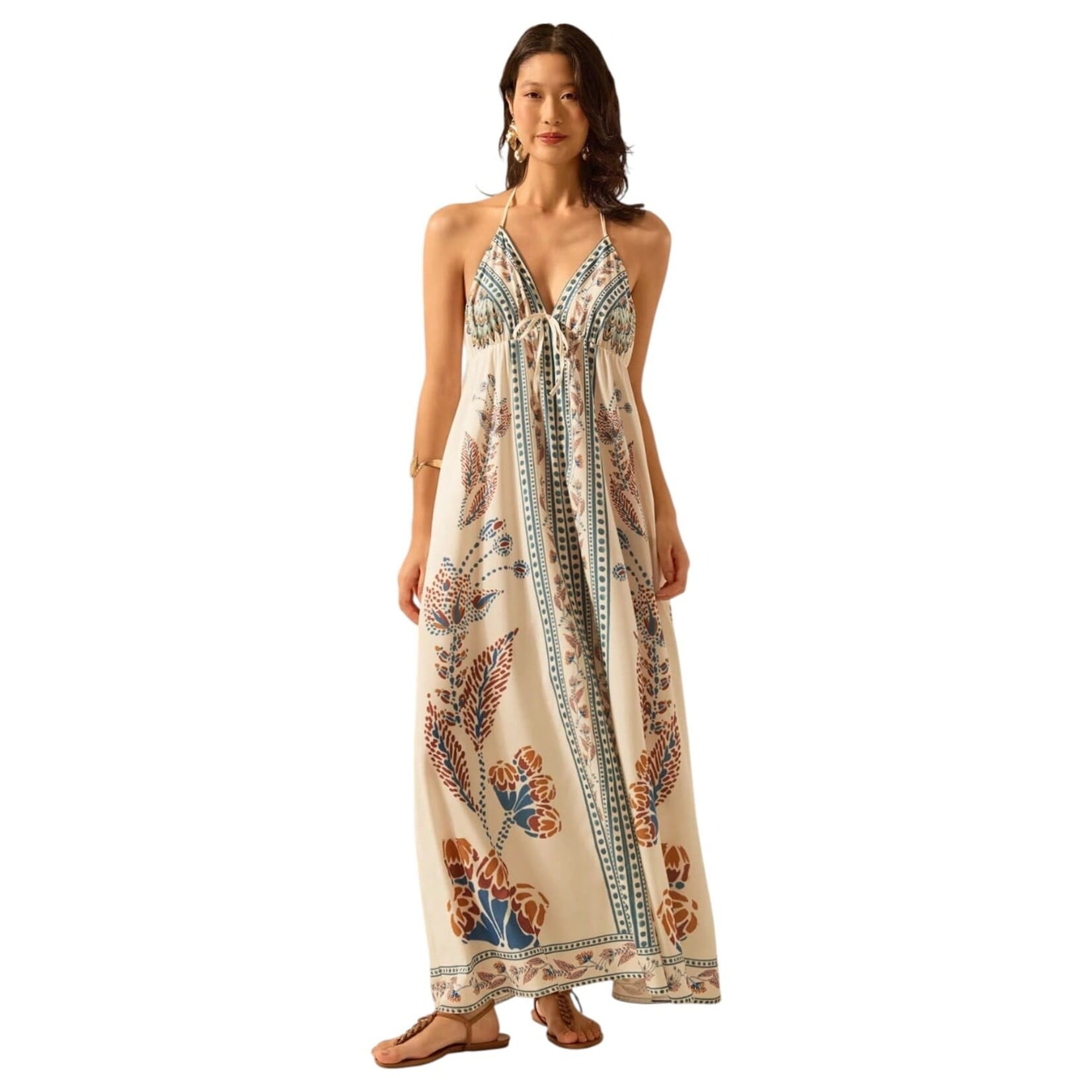 MISS KELLY MISS KELLY HALTER TIE MAXI DRESS SD5703