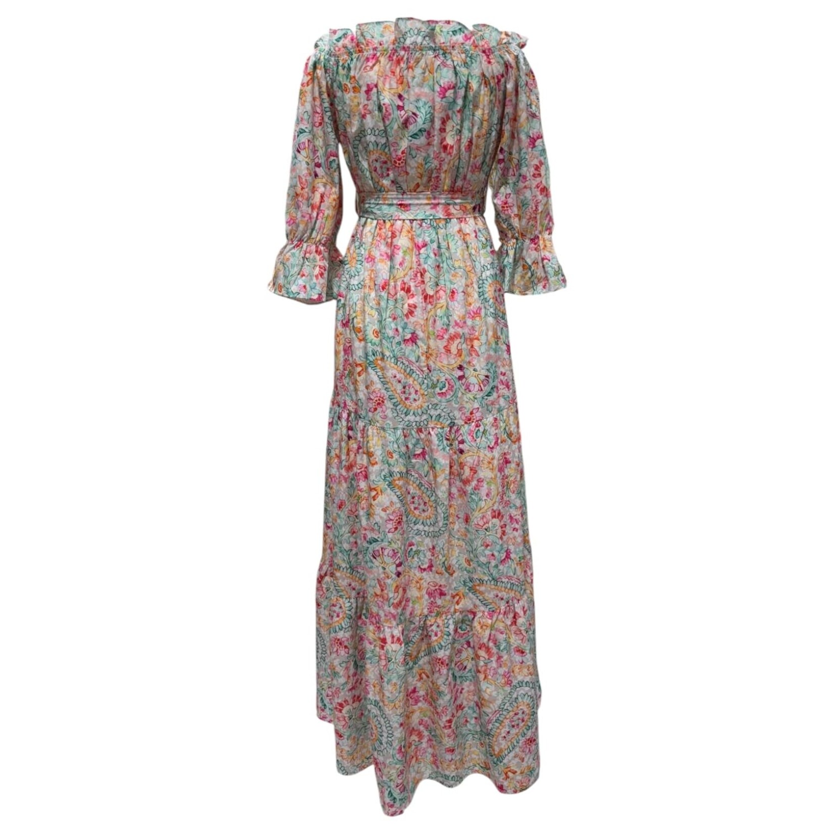 MISS KELLY MISS KELLY LONG SLEEVE OFF SHOULDER MAXI DRESS SD5741