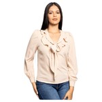AMORE MIO AMORE MIO NECK TIE LONG SLEEVE TOP REGULAR AT107