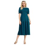 SOLUTION SOLUTION SMOCKED SHORT SLEEVE DRESS S-25767