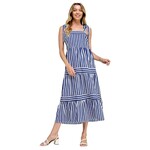 SOLUTION SOLUTION TIE STRAP STRIPE MAXI DRESS S-26463