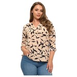 DNA DNA PLUS LEAF PRINT LONG SLEEVE TOP 6422XT-24087