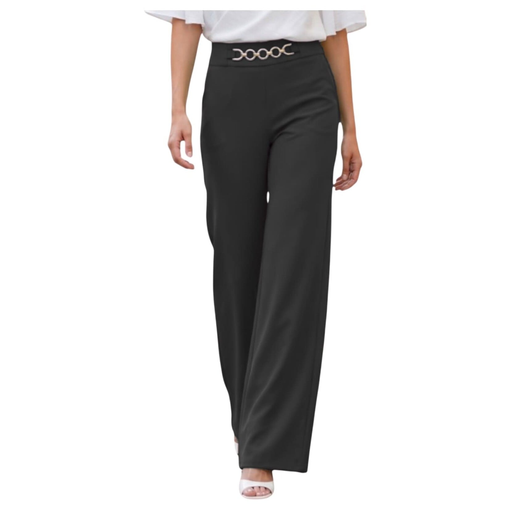 DAZZ DAZZ GOLD CHAIN WIDE LEG DRESSPANT D36400