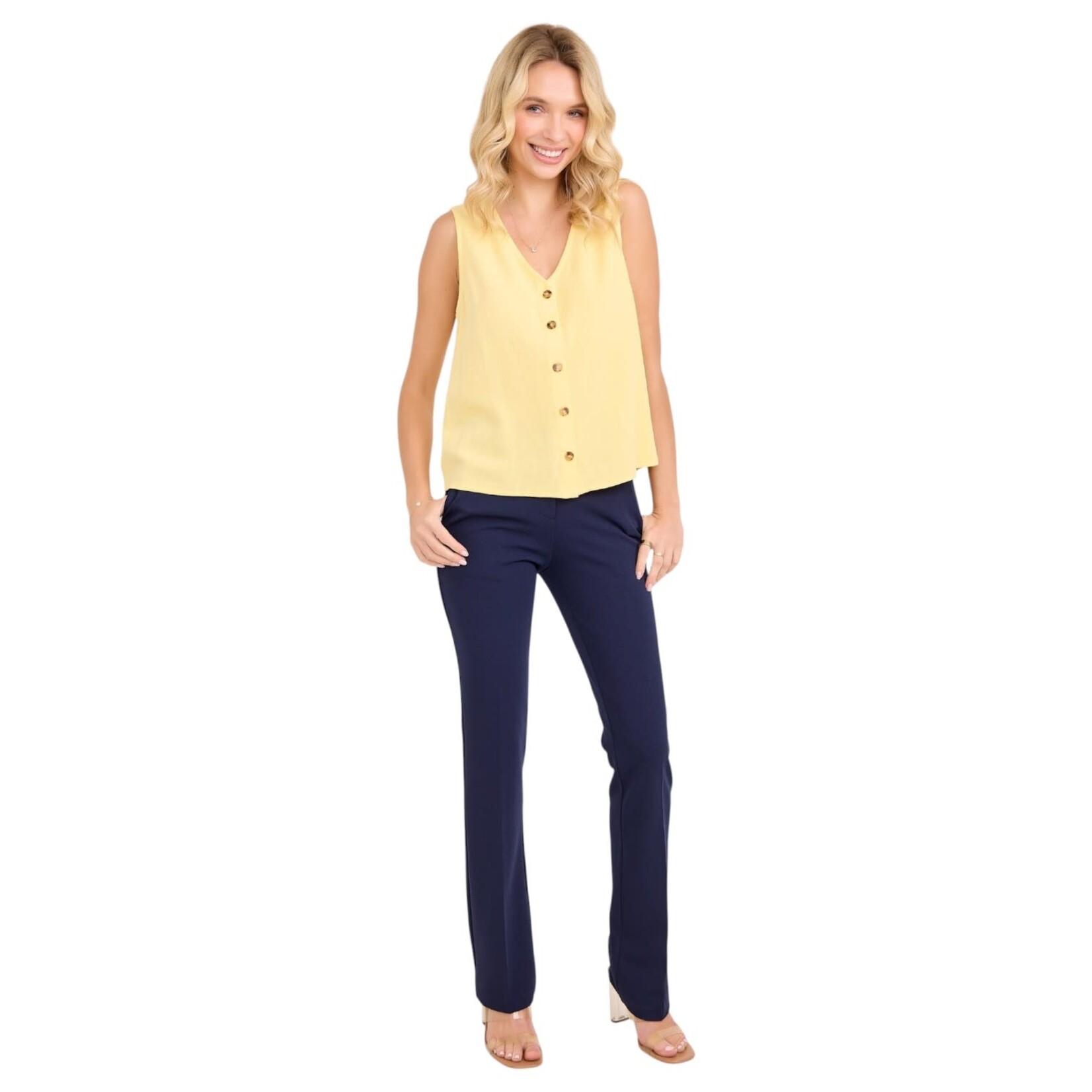 DAZZ DAZZ CREPE STRAIGHT REGULAR DRESSPANT D36157