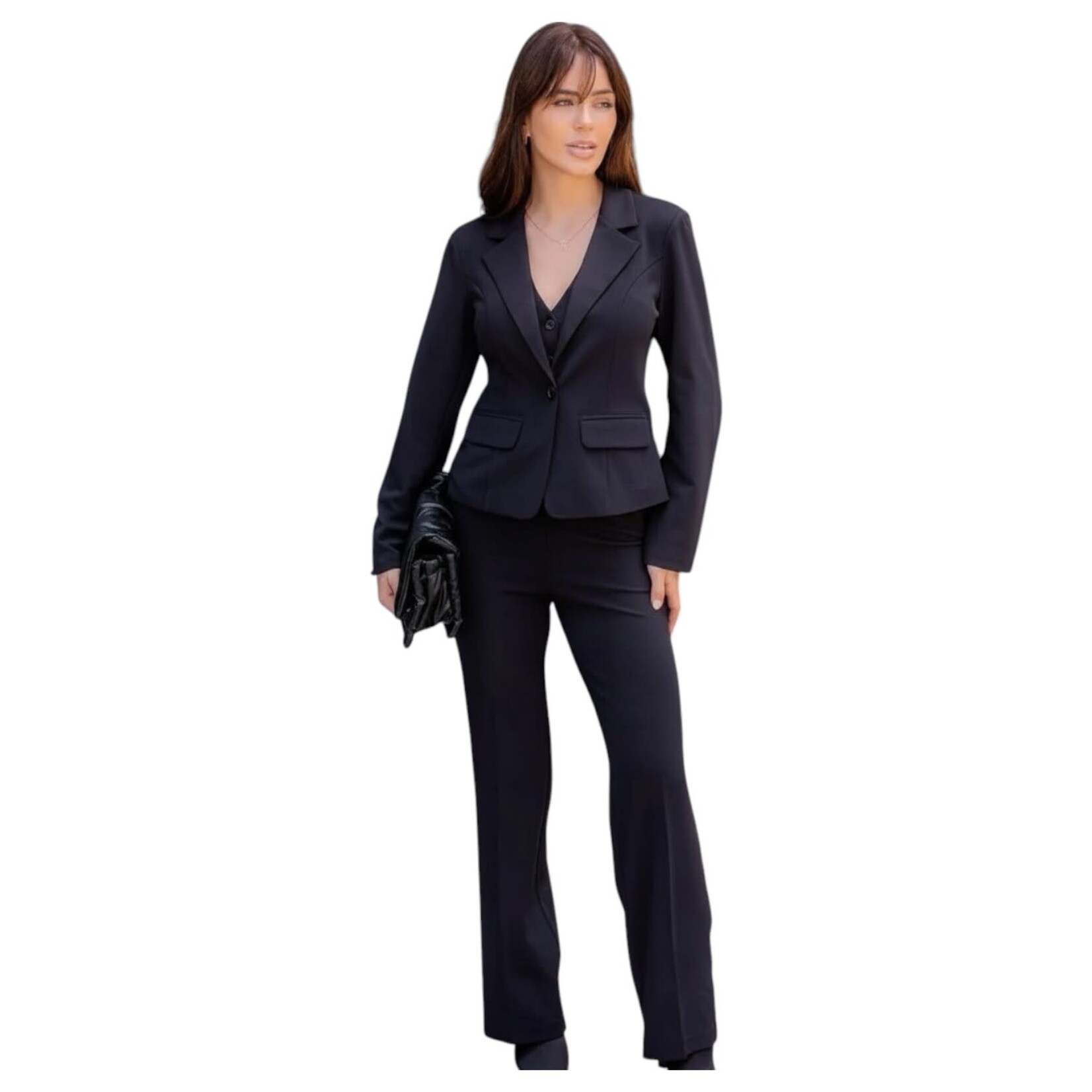 ROKOKO DAZZ CREPE JACKET & PANT SUIT SET D91002-S
