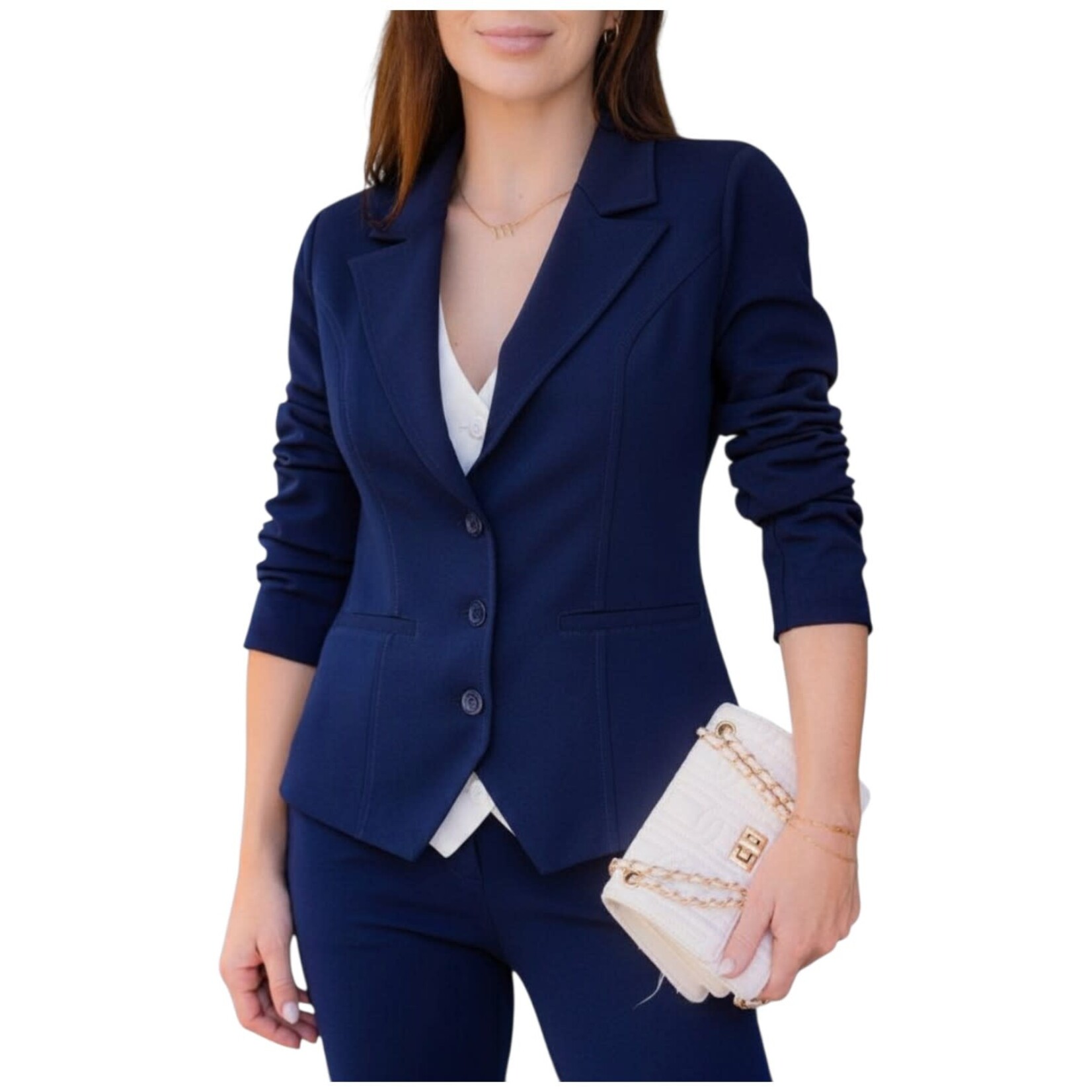 DAZZ DAZZ CREPE 3 BUTTON JACKET & PANT SUIT D91001S