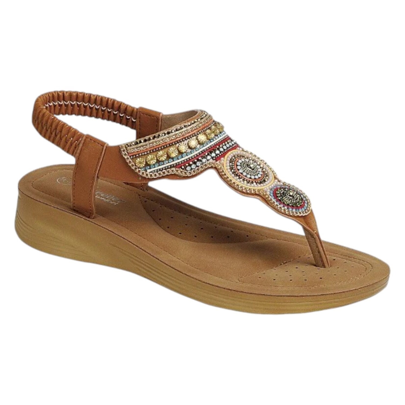 FOREVER FOREVER BEADED THONG SANDAL ETHNIC-26