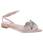 TOP MODA TOP MODA BOW CLOSE FRONT OPEN BACK FLATS GARNER-20