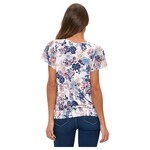 PERSEPTION PERSEPTION FLORAL FRILL SLEEVE TOP TP-MS-1367