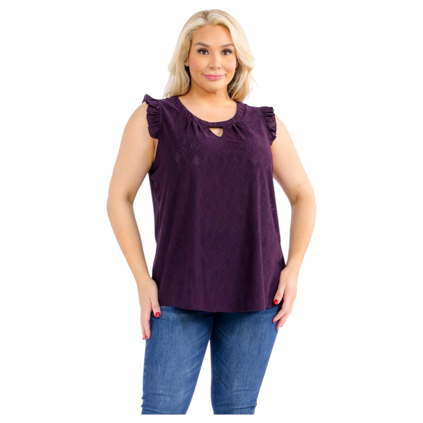PERSEPTION PERSEPTION PLUS SLEEVELESS KEYHOLE TOP TP-WM-744