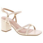 TOP MODA TOP MODA SQUARE TOE METAL KNOT BLOCK HEEL MILEY-33