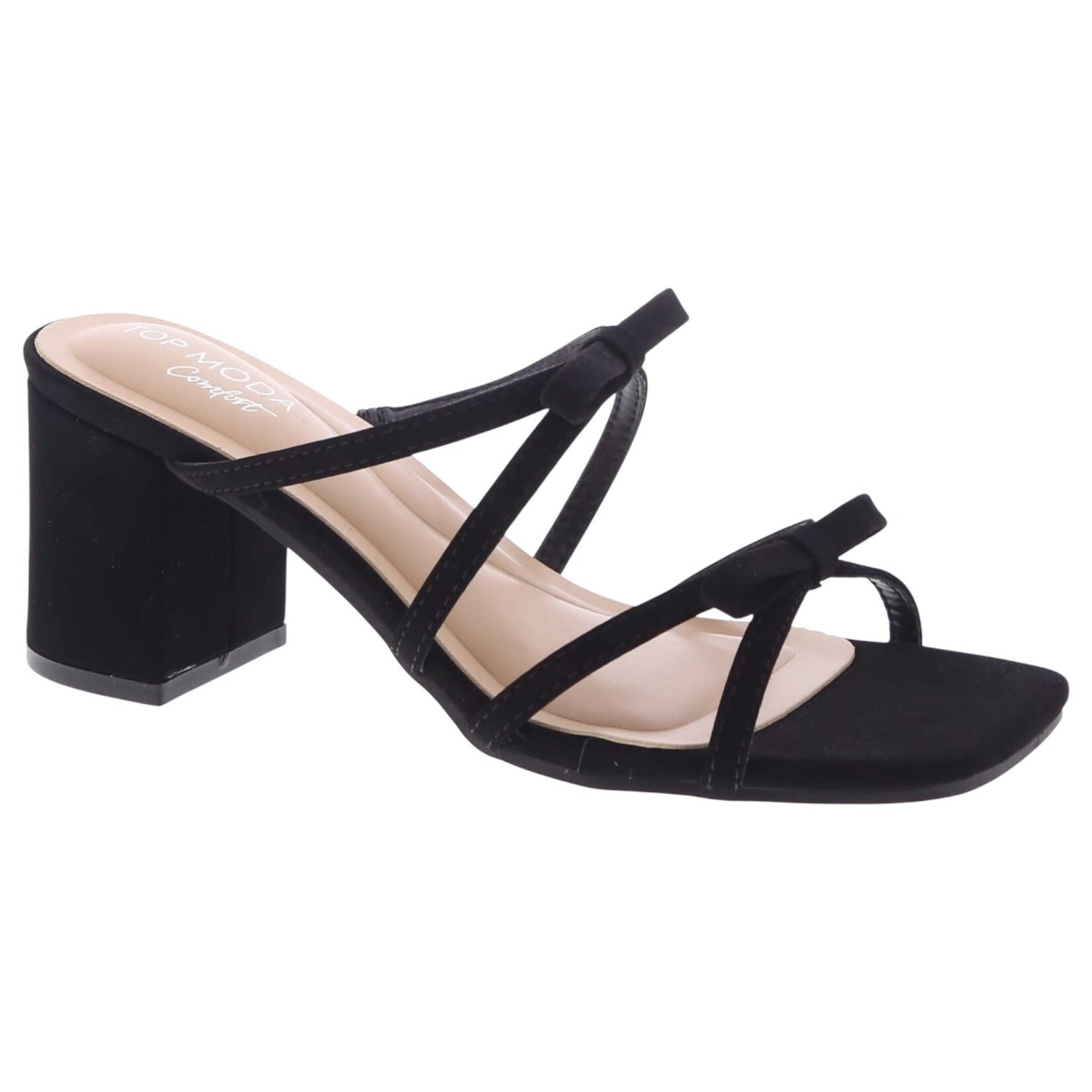 TOP MODA TOP MODA BOW BAND SLIDE BLOCK HEEL MILEY-1