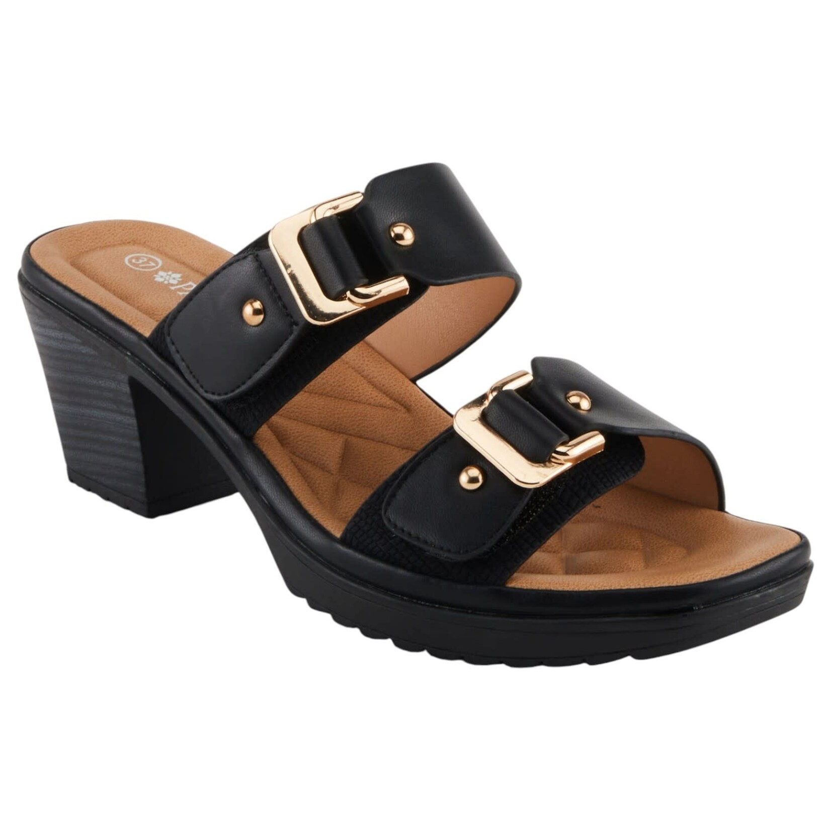 PATRIZIA PATRIZIA GOLD BUCKLE BLOCK HEEL REMY