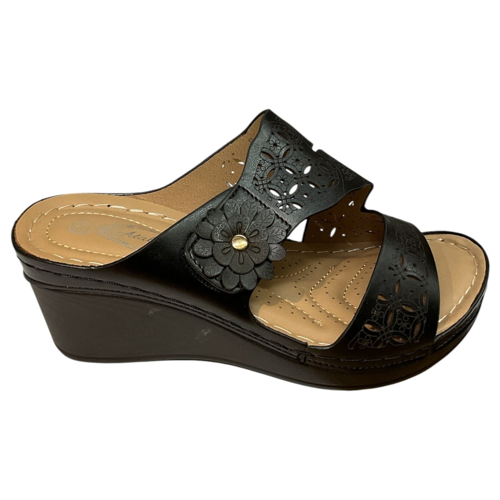 ITALINA ATALINA VELCRO LAZERCUT BAND WEDGE DW9599