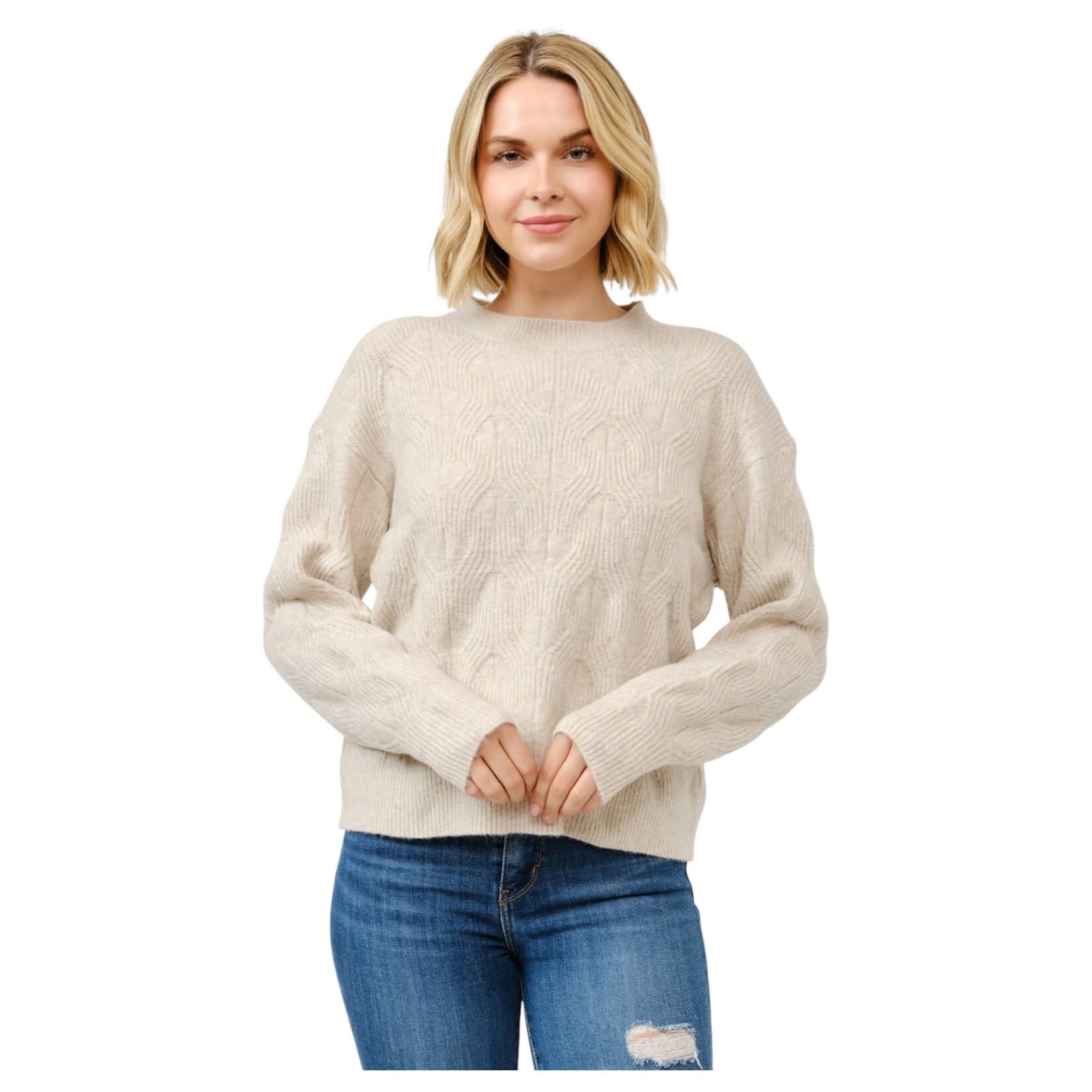 CIELO CIELO SOFT WAVE KNIT PULLOVER SWEATER SW740