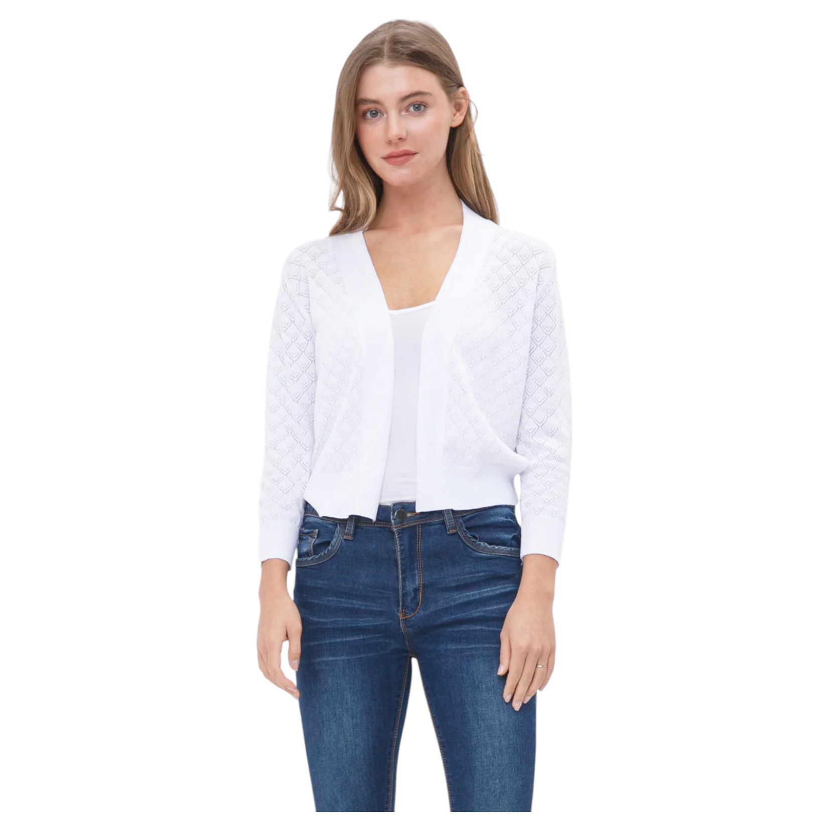 CIELO CIELO LACE 3/4 SLEEVE BOLERO SW760