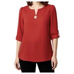 ROSEMIEL ROSEMIEL GOLD BUTTON DETAIL SHORT SLEEVE TOP M8609