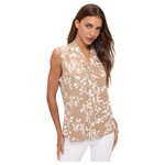 PERSEPTION PERSEPTION TIE NECK SLEEVELESS TOP TP-MS-2208