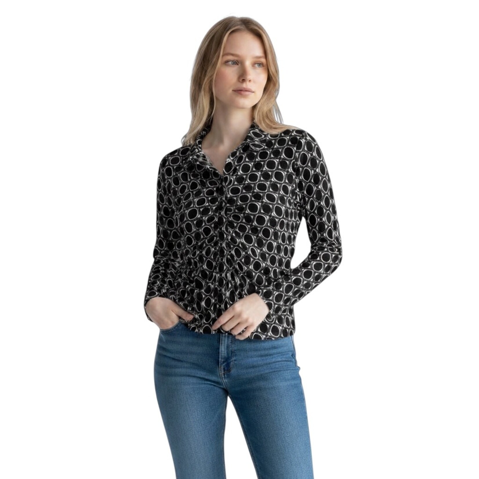 PAPERMOON PAPERMOON BUTTON UP LONG SLEEVE TOP BE12095F4