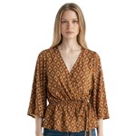 PAPERMOON PAPERMOON  SIDE TIE 3/4 SLEEVE TOP BE10534F12