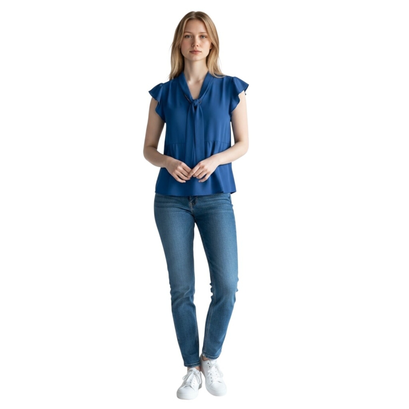 KITCAT KITCAT TIE NECK CAP SLEEVE TOP B42129