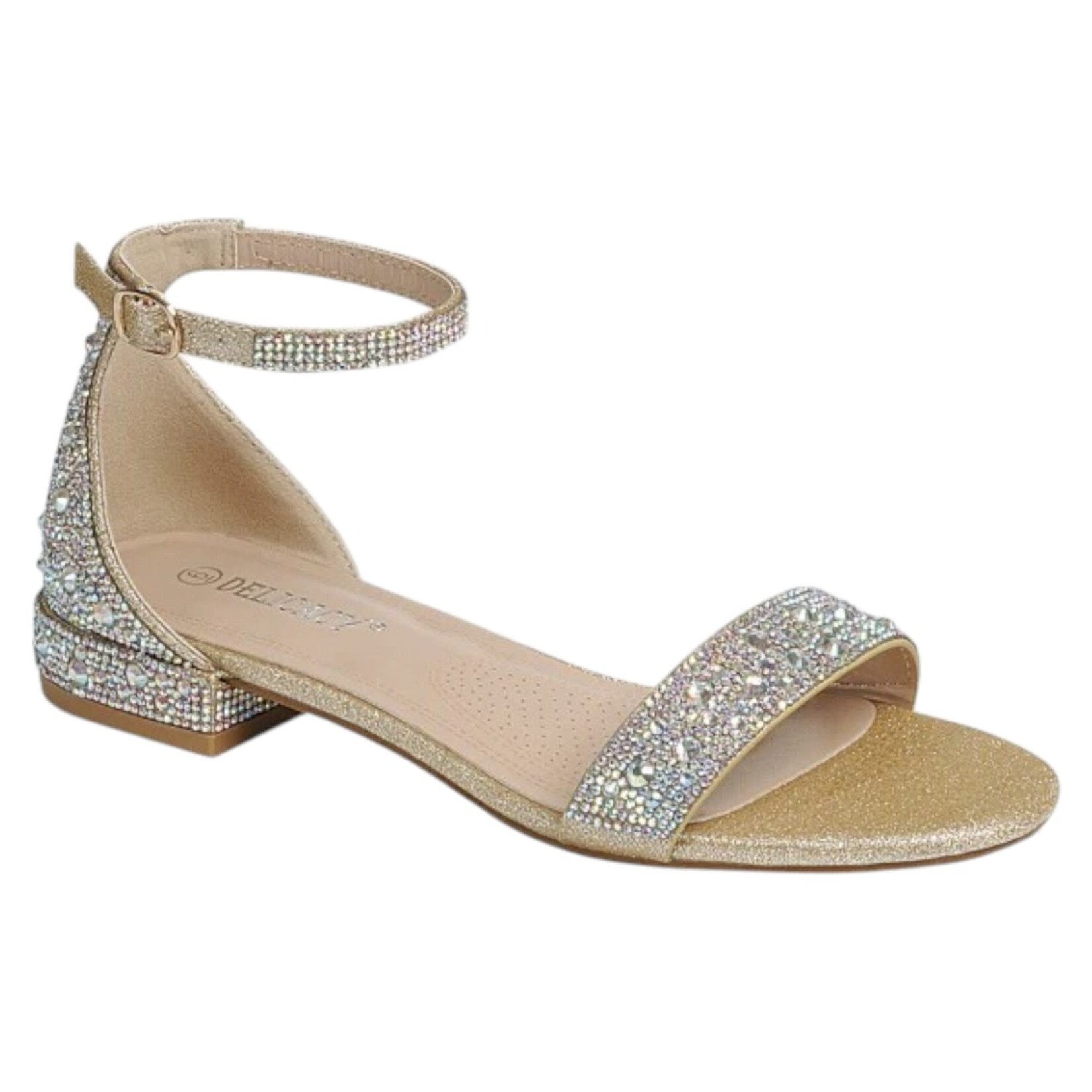 DELICACY DELICACY RHINESTONE CHUNKY LOW HEEL ENCIRCLE-30