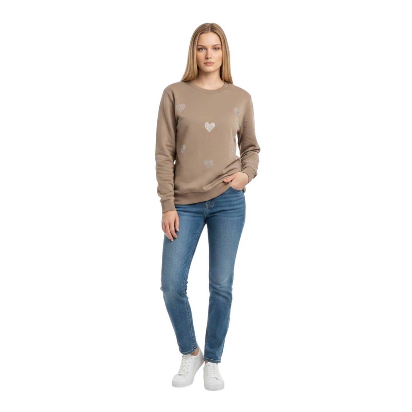 AMORE MIO AMORE MIO HEART LONG SLEEVE TOP CAJA31