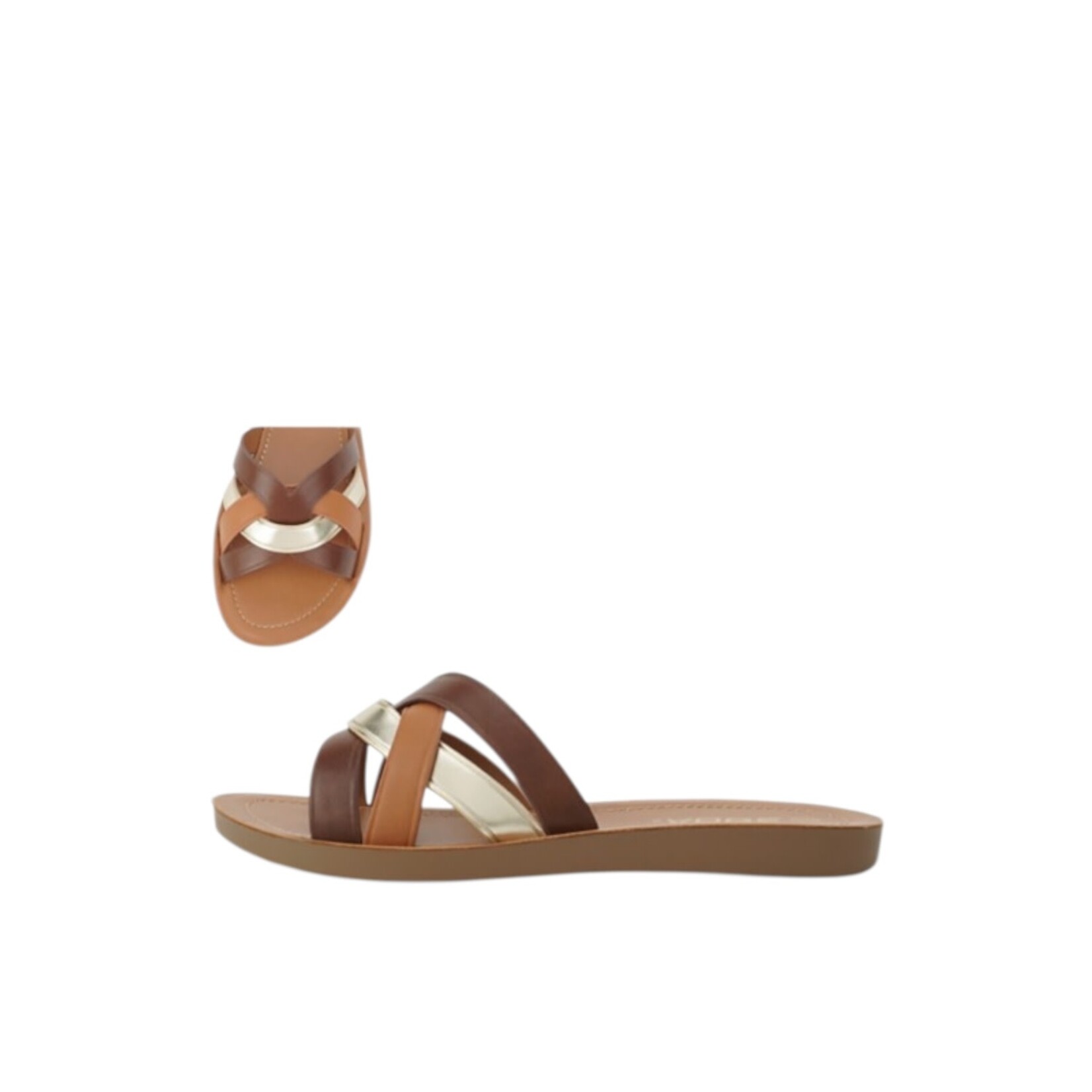 SODA SODA CROSS BAND SLIDE SLIPPER METEOR
