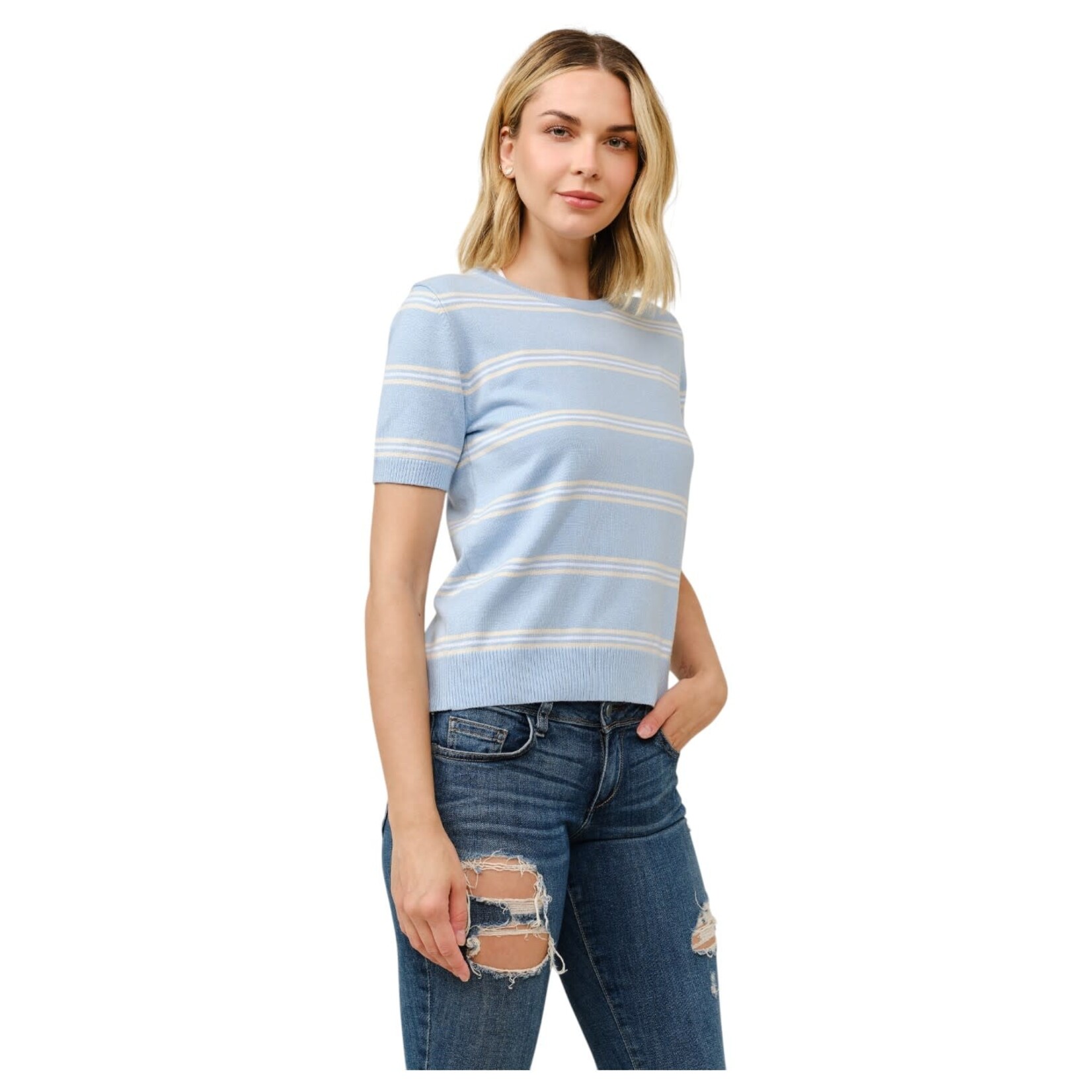 CIELO CIELO STRIPE PULLOVER SWEATER SW419